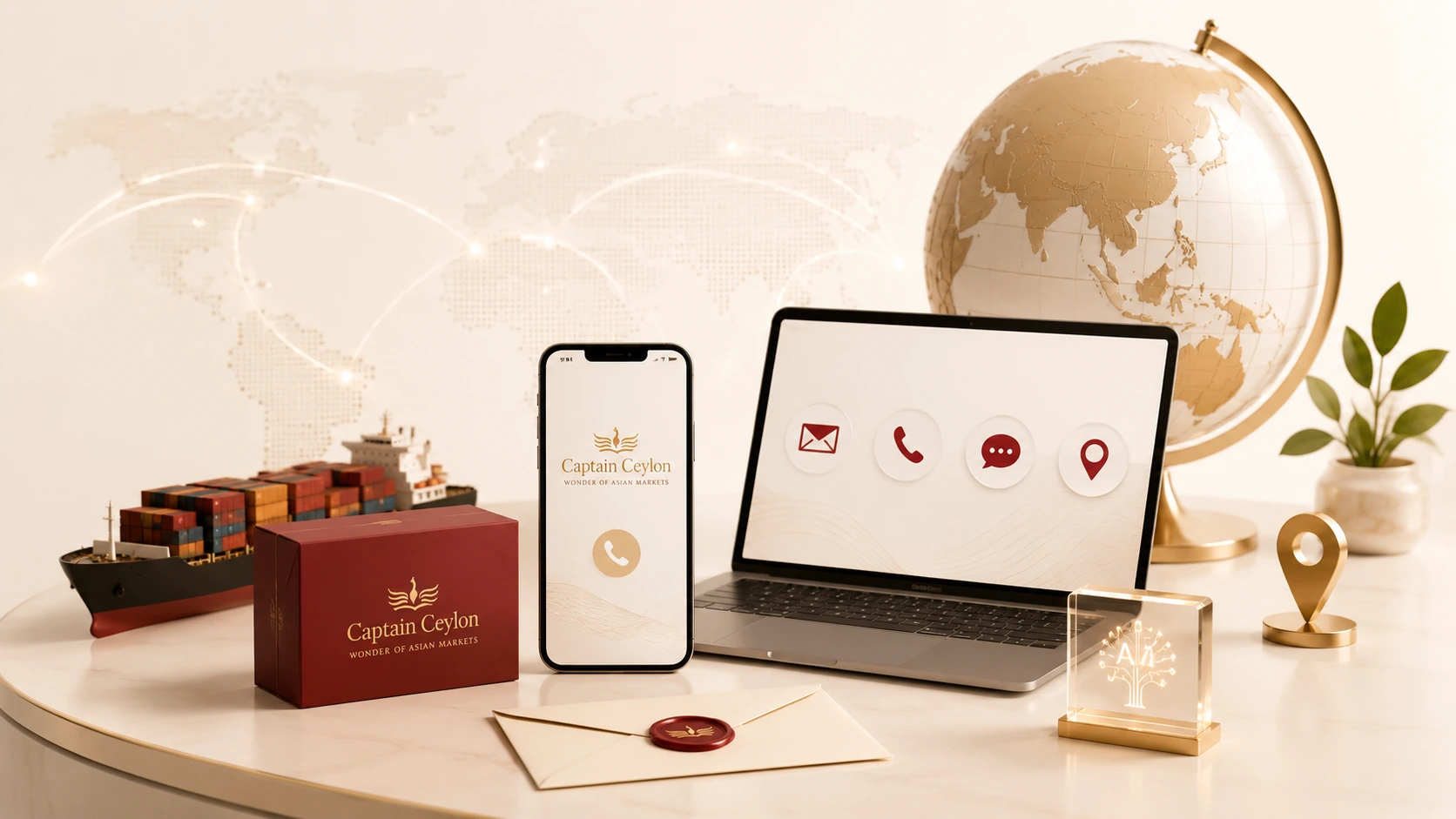 Captain Ceylon contact communications visual